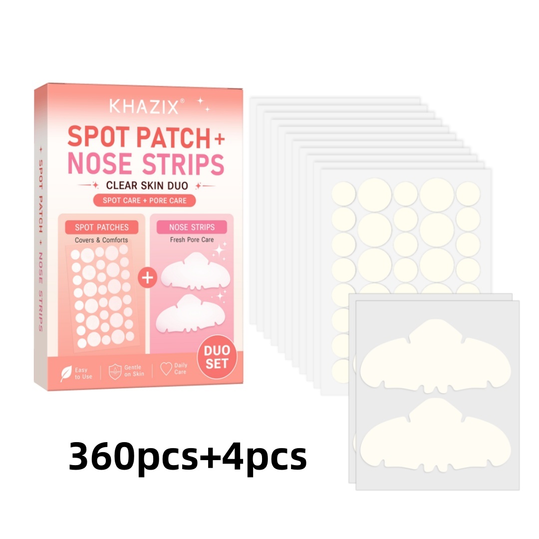Face Oil - 364ピースの鼻毛穴＆ニキビパッチコンボパック – デュアル機能、優しく非刺激性、男女兼用