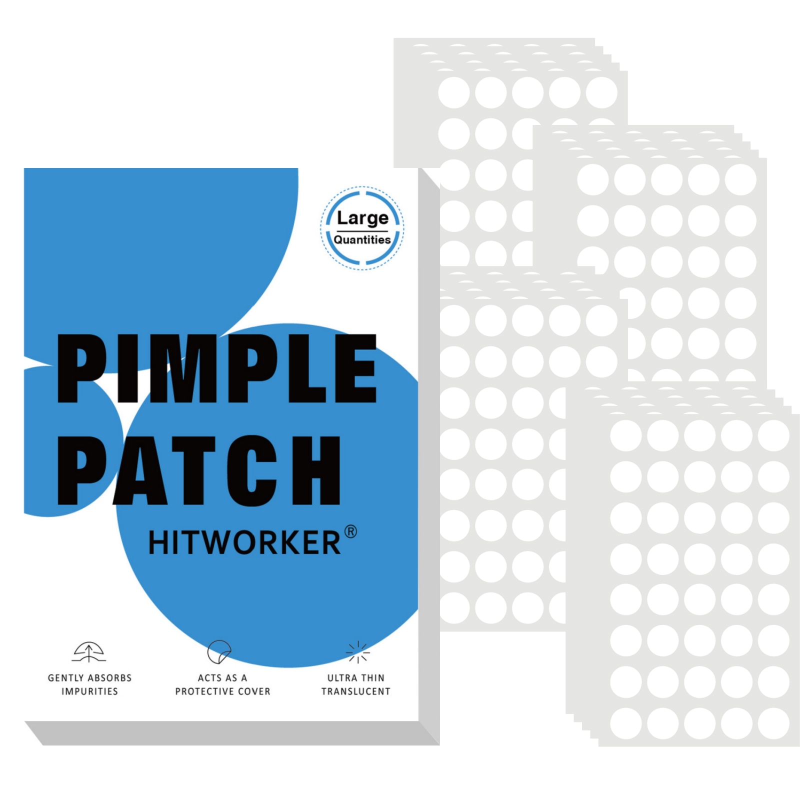 Skincare China - 800枚入りハイドロコロイドニキビパッチ、目立たない傷跡隠しステッカー、油吸収フェイシャルスキンケアニキビパッチ