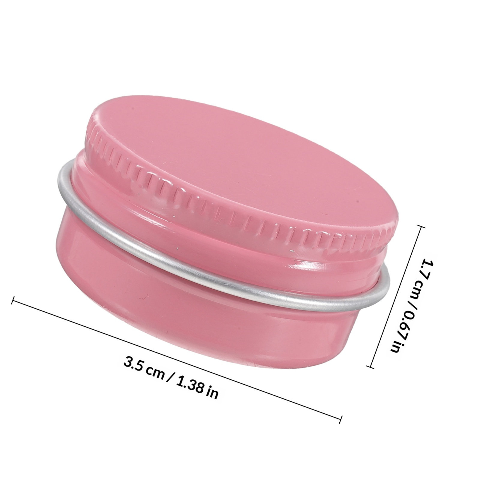 8個入り、小型の円形アルミ製容器。ねじ式の蓋で密閉でき、化粧 - Lip Balm のレビューと価格
