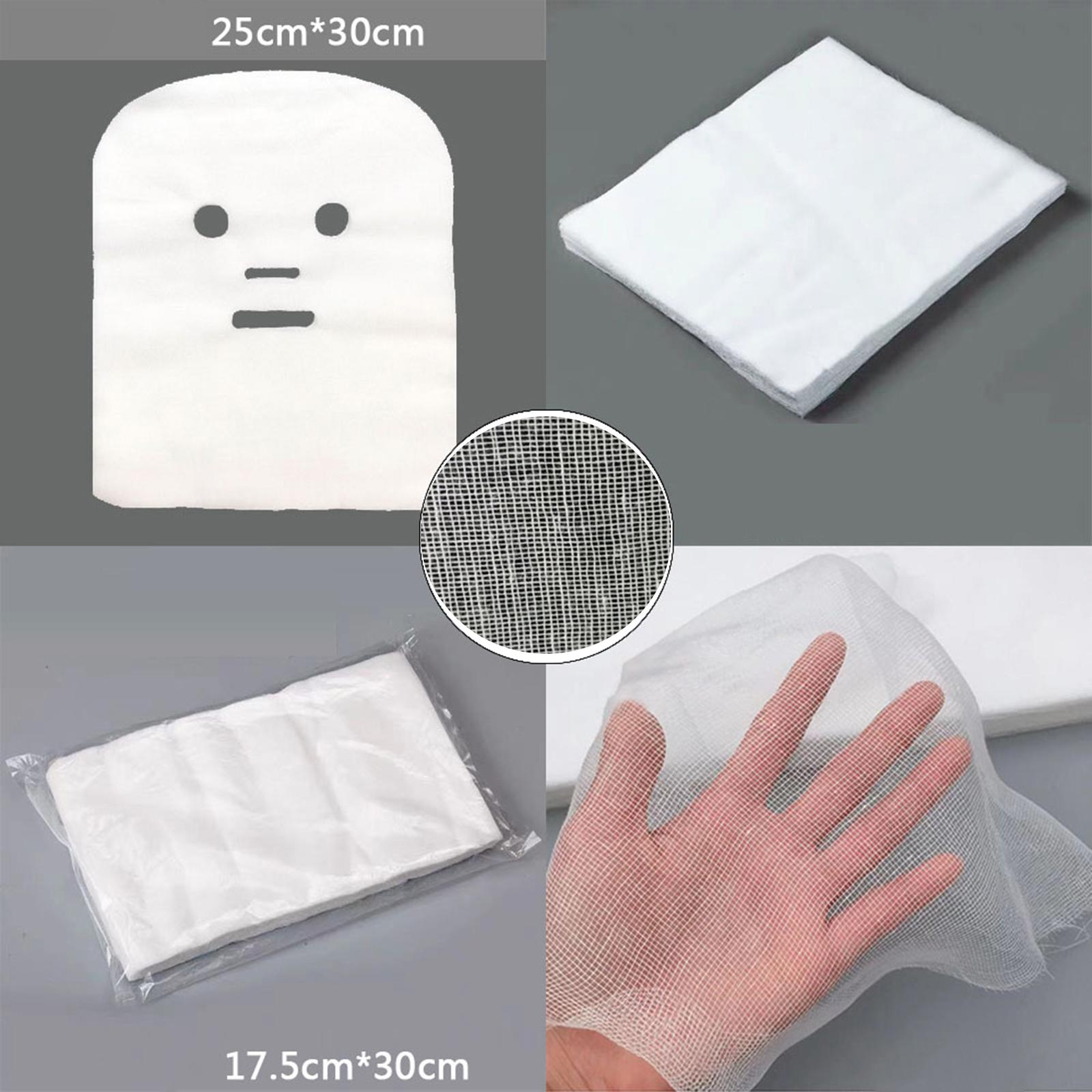 スキンケア用フェイスマスク、ガーゼシート、白いコットンパッド - Face Mask Skincare のレビューと価格