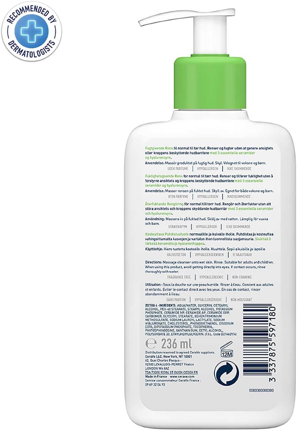 セラビー ハイドレーティング クレンザー 236ml。乾燥肌 - Cleanser Face のレビューと価格