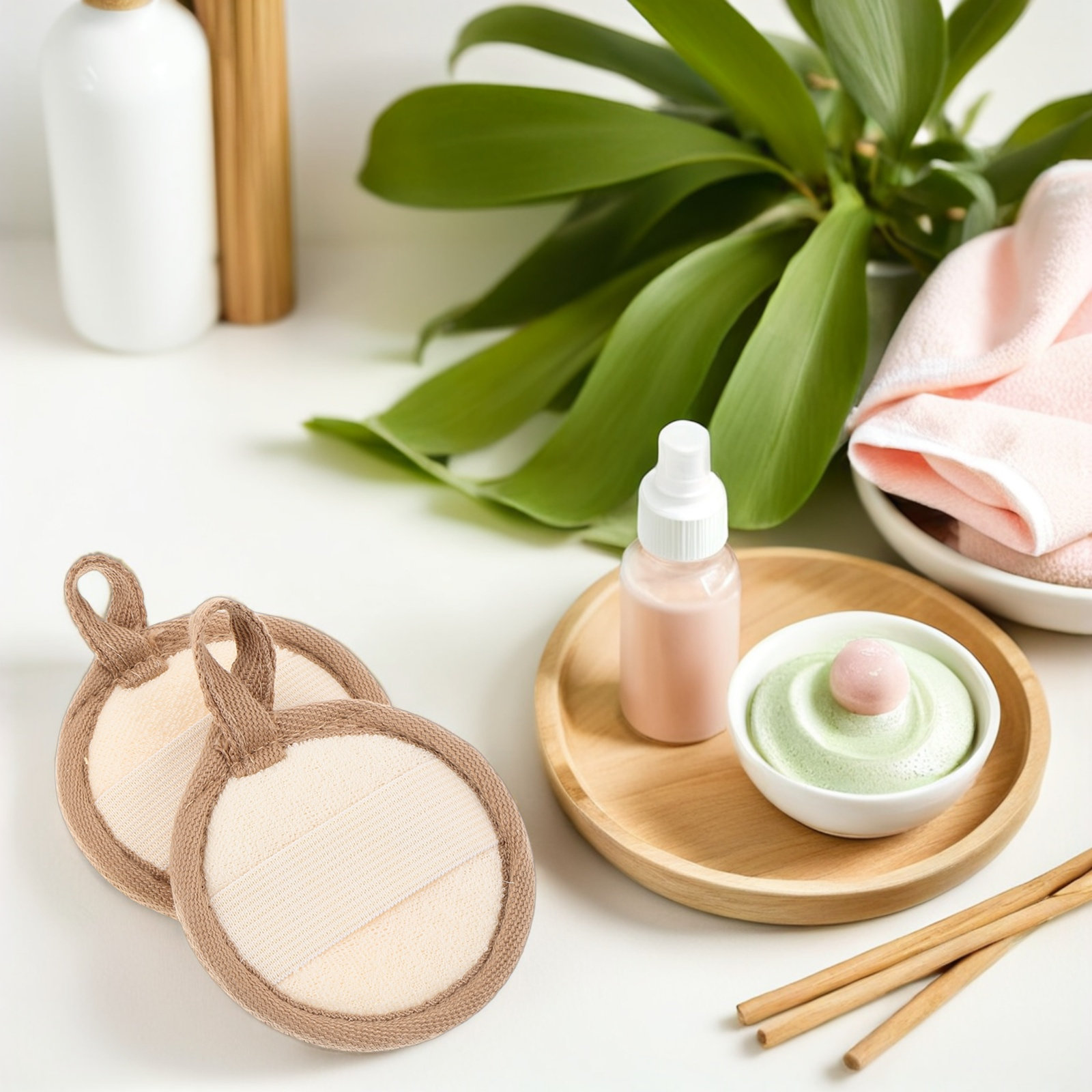 8個入り 天然素材のヘチマ製 フェイスパックパッド。やさしい - Cleanser Face のレビューと価格