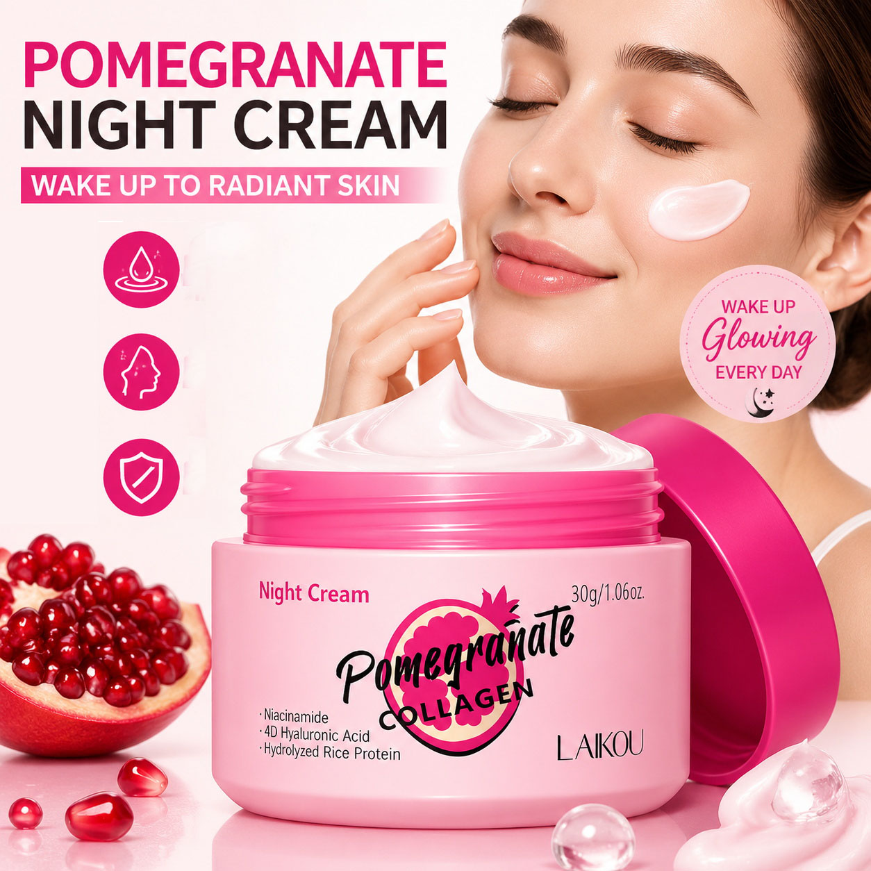 LAIKOU サクラ ザクロ フェイスクリーム レチノール  - Retinol Cream のレビューと価格