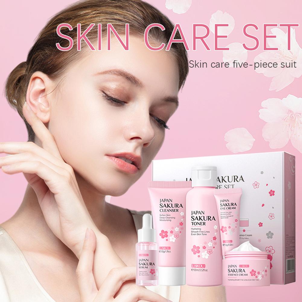 LAIKOU 日本 桜スキンケアセット 美容液 若返り ブラ - Skincare Glowing のレビューと価格