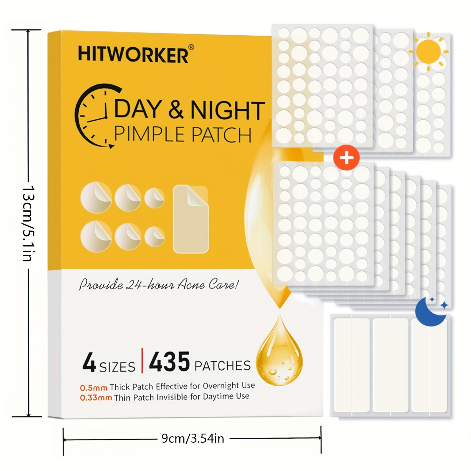 435枚の透明なニキビパッチ、アルコールフリー、肌に優しく刺 - Face Oil のレビューと価格